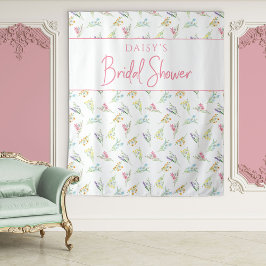 Wildebloemenweide Mooie Bruiloftsshower Wandtapijt Wandkleed