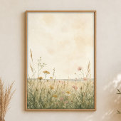 Wildebloemenweide Watercolour Cottagecore Poster