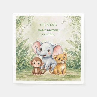 Wildebras Tropische Jungle Baby Shower Servet