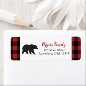 Wildebras Zwarte Beer Rood Buffalo Plaid Etiket (Insitu)