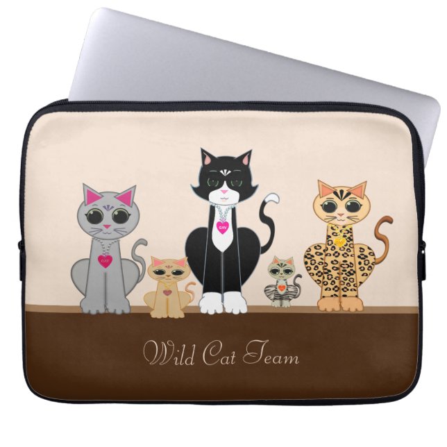 Wildekat Team Laptop Sleeve (Voorkant)