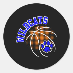 Wildekatten Honkbal School Geest Blauwe Wildekat Ronde Sticker