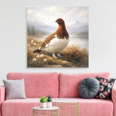 Wildeleven Sneeuwhoen Toendra Landschap Canvas Afdruk (Insitu (Woonkamer))