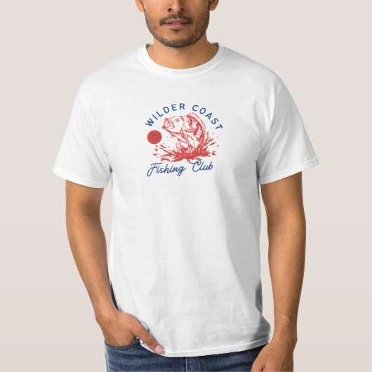 Wilder kust retro vis T-shirt (Voorkant)