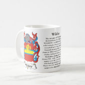 Wilder, oorsprong, betekenis en crest koffiemok (Voorkant links)