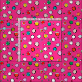 wilderdot cerise stof (Delen)