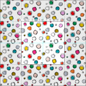 wilderdot wit stof (Delen)