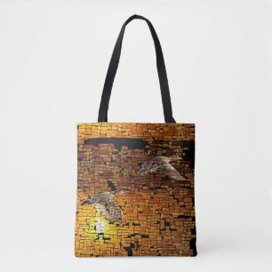 Wilderheid Zonnegeenden op stenen achtergrond Tote Bag