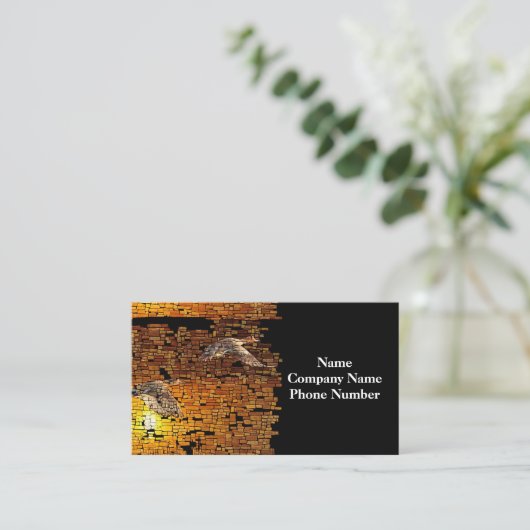 Wilderheid Zonnegeenden op stenen achtergrond Visitekaartje (Staand voorkant)