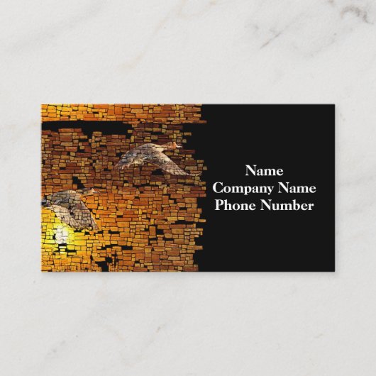 Wilderheid Zonnegeenden op stenen achtergrond Visitekaartje (Voorkant)