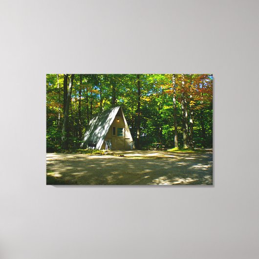 Wilderness A-Lijst Camping op de camping Canvas Afdruk (Voorkant)