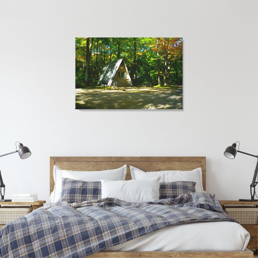 Wilderness A-Lijst Camping op de camping Canvas Afdruk (Insitu (Slaapkamer))