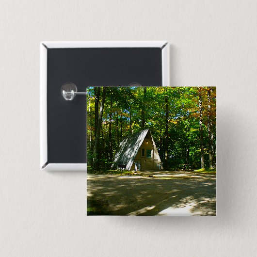 Wilderness A-Lijst Camping op de camping Vierkante Button 5,1 Cm (Voorkant /achterkant)