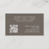 Wilderness Adventure Guide Visitekaartje (Achterkant)