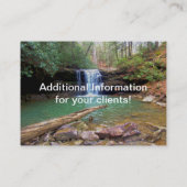 Wilderness Appalachian Waterfall Visitekaartje (Achterkant)