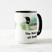 Wilderness Art Common Loon Bird vader van alle vad Mok (Voorkant rechts)