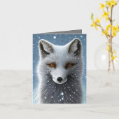 Wilderness Artic Fox Kaart (Gele Bloem)