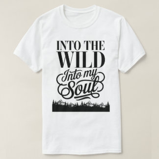 Wilderness Avontuur Quote met Mountain Scene T-shirt