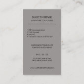 Wilderness Avontuur Tour Gids Camping Survival Visitekaartje (Achterkant)