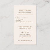 Wilderness Avontuur Tour Gids Camping Survival Visitekaartje (Achterkant)