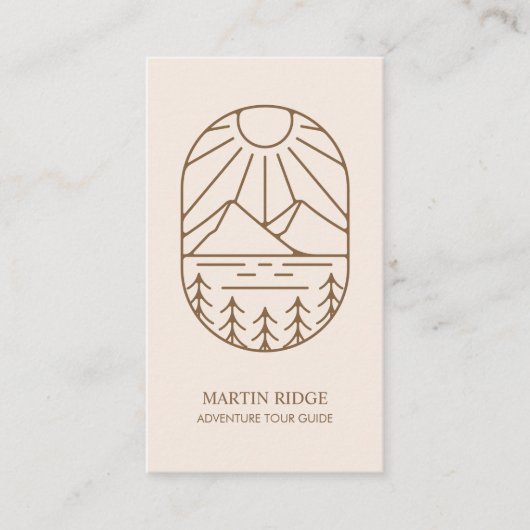 Wilderness Avontuur Tour Gids Camping Survival Visitekaartje (Voorkant)