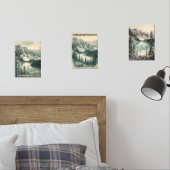 Wilderness Awaits – Vintage Canadian Rockies  Muurkunst Sets (Slaapkamer)