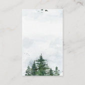 Wilderness Baby shower Luier Raffle invoegen Visitekaartje (Achterkant)