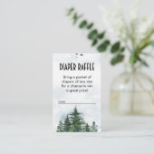 Wilderness Baby shower Luier Raffle invoegen Visitekaartje (Staand voorkant)