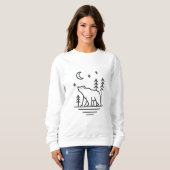 Wilderness Bear Under the Moon Women's Sweatshirt (Voorkant volledig)