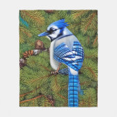 Wilderness Blue Jay Fleece Deken (Voorkant)