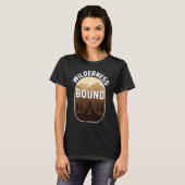Wilderness Bound Outdoor Hiking and Camping Fun T-shirt (Voorkant volledig)