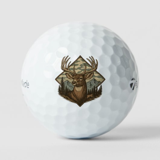 Wilderness Buck Camo Golfbal Golfballen (Voorkant)