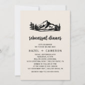 Wilderness Buffalo Pset Rehearsal Dinner Kaart (Voorkant)