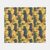 Wilderness Bull Moose Foraging The Forest Fleece Deken (Voorkant (Horizontaal))
