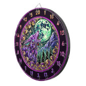 Wilderness Calls: Wolf en Gouden Maan Dartbord (Voorkant Rechts)