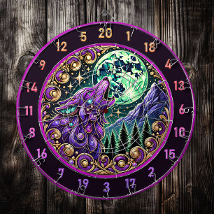 Wilderness Calls: Wolf en Gouden Maan Dartbord