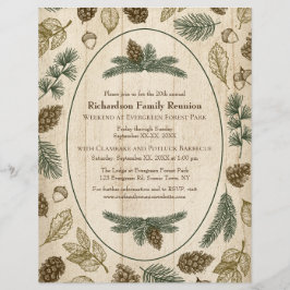 Wilderness Camping Family Reunion Jamboree BBQ Flyer