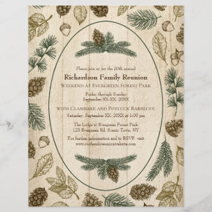 Wilderness Camping Family Reunion Jamboree BBQ Flyer