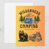 Wilderness Camping - Pitch It en Bid Feestdagenkaart (Voorkant / Achterkant)
