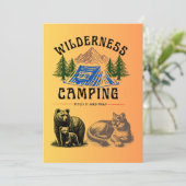 Wilderness Camping - Pitch It en Bid Feestdagenkaart (Staand voorkant)