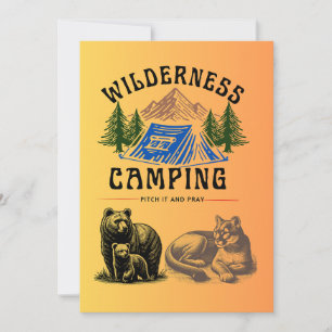 Wilderness Camping - Pitch It en Bid Feestdagenkaart