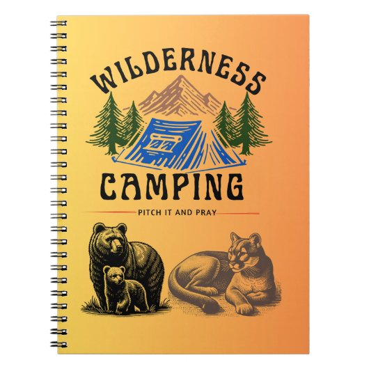 Wilderness Camping - Pitch It en Bid Notitieboek (Voorkant)