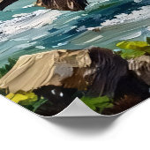 Wilderness Embrace: Sasquatch en het jonge hert Poster (Hoek)