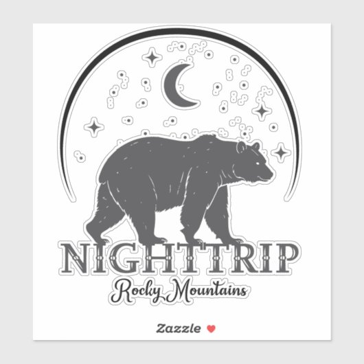 Wilderness Exploration "Nighttime" Rocky Mountain Sticker (Vel)