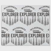 Wilderness Explorer Station Wagon Canoe Trees Cadeaupapier (Vlak)