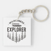 Wilderness Explorer Station Wagon Canoe Trees Sleutelhanger (Achterkant)