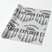 Wilderness Explorer Stationwagen Canoë Bomen Cadeaupapier (Uitgerold)