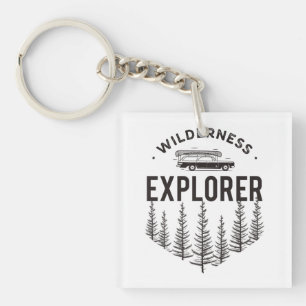 Wilderness Explorer Stationwagen Kano Bomen Sleutelhanger