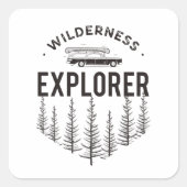 Wilderness Explorer Vierkante Sticker (Voorkant)