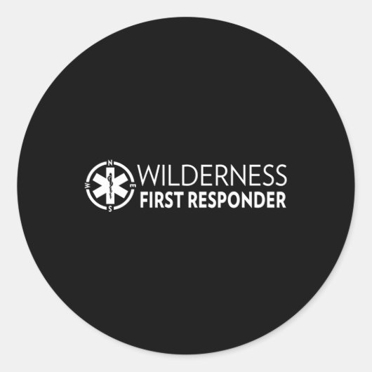 Wilderness First Responder Wfr Ronde Sticker (Voorkant)